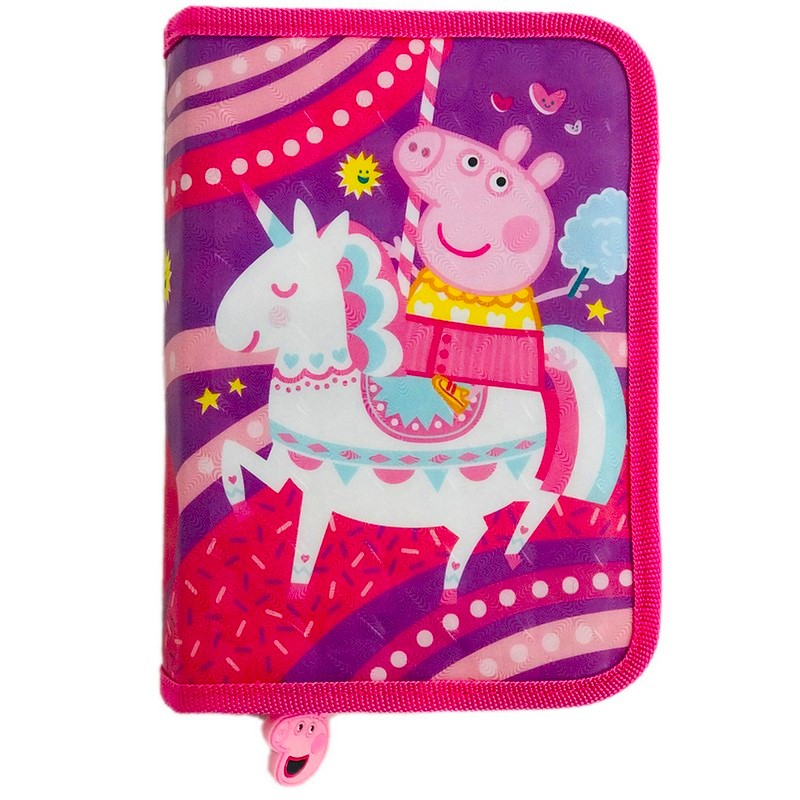 Ученически Несесер Пепа Пиг, цип с две отделения, Peppa Pig