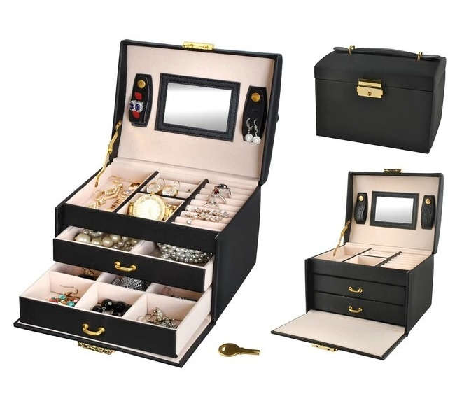 Луксозна кутия за съхранение на бижута с ключ