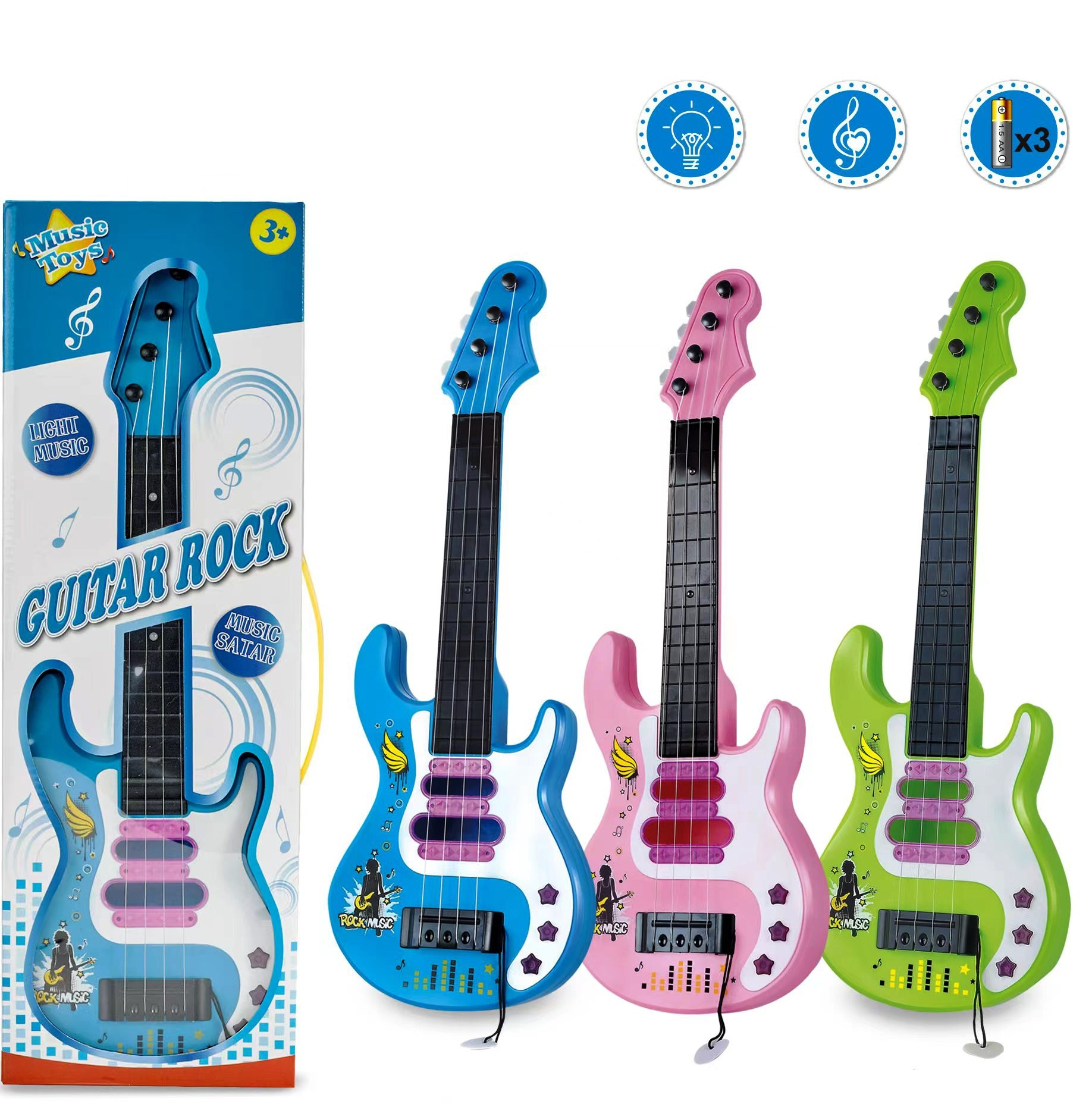 Музикална китара със струни и перце