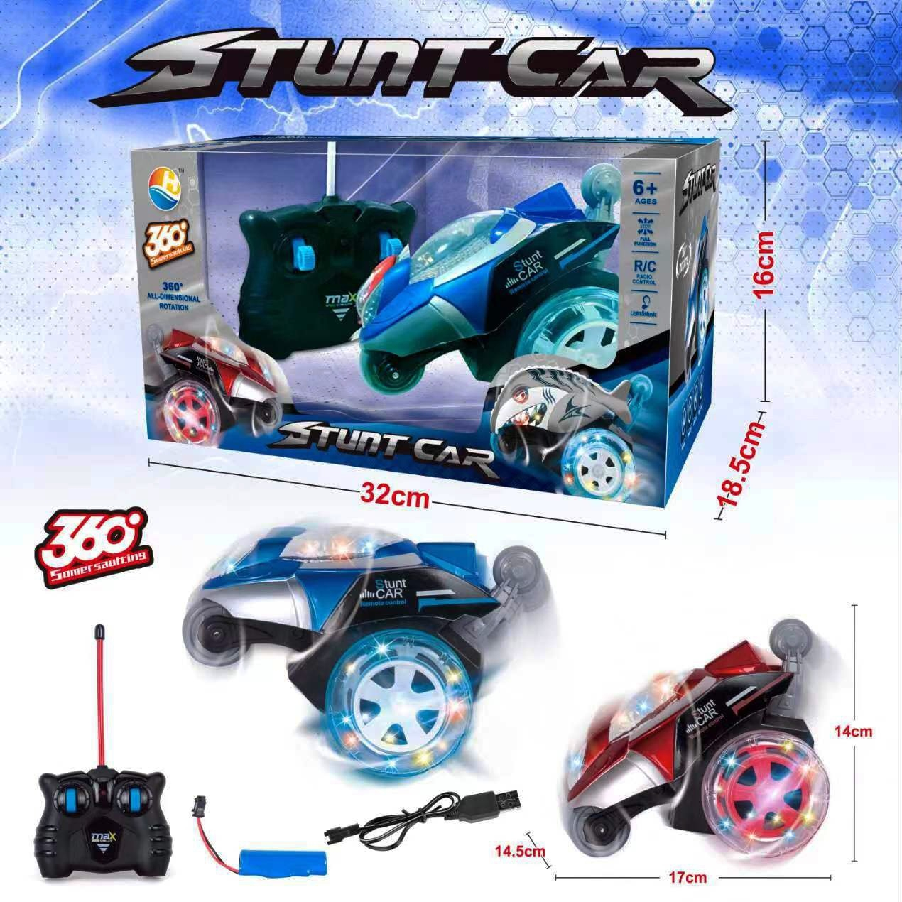 Луда кола каскадьор с радиоконтрол и акумулаторна батерия