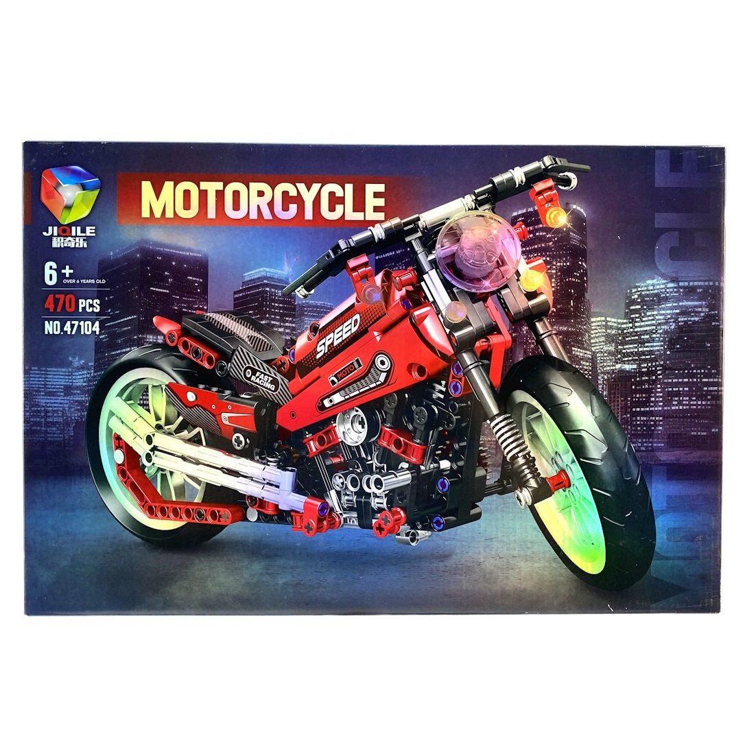 Голям 3D конструктор мотоциклет, 470 части, чопър