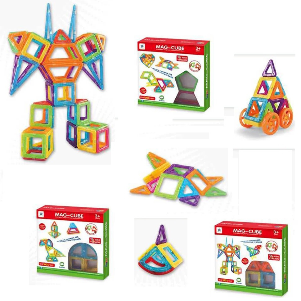 Магнитен конструктор 21 части, три вида