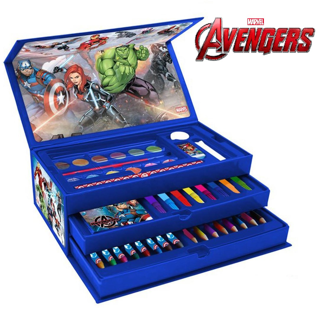 Рисувателен комплект 52 части в триетажно куфарче Avengers, Отмъстителите