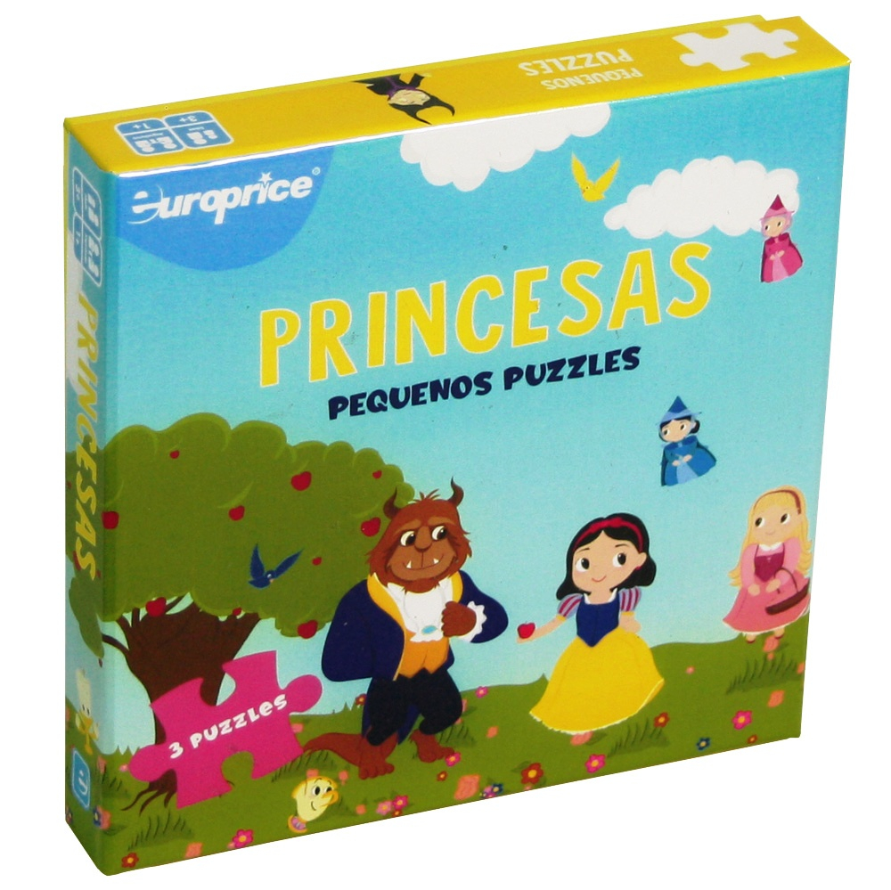 Мини пъзел 3 в 1 принцеси