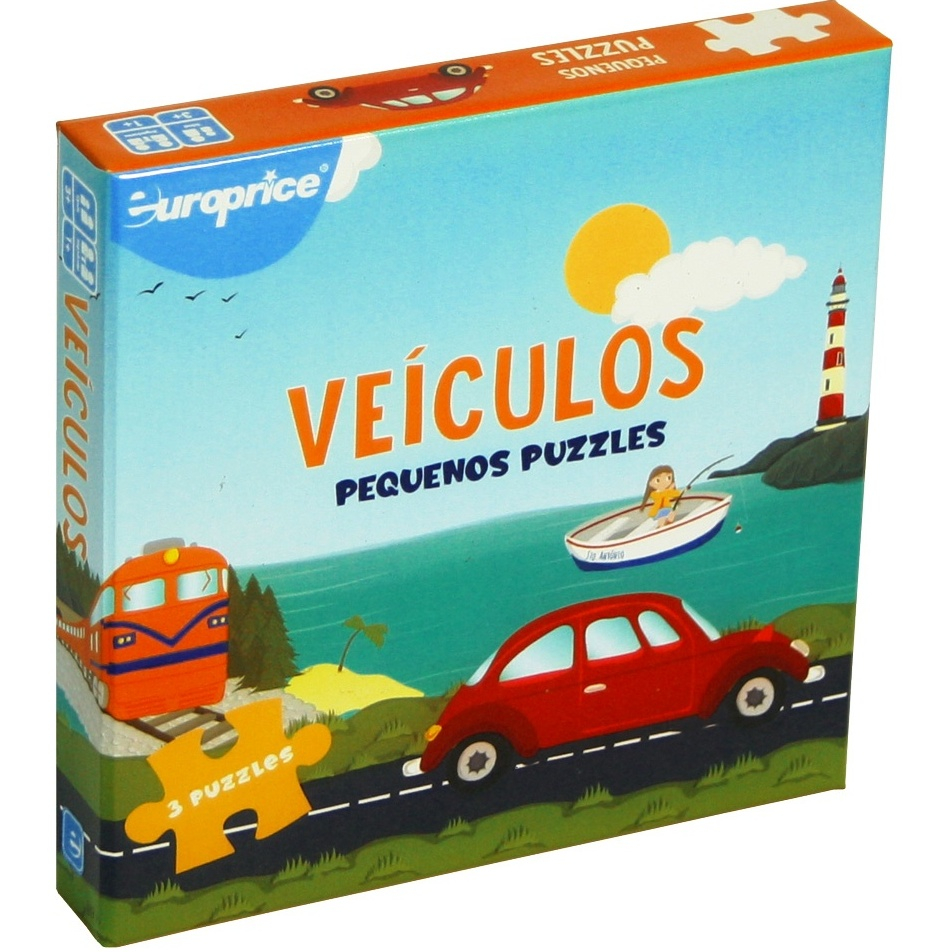Мини пъзел 3 в 1 коли
