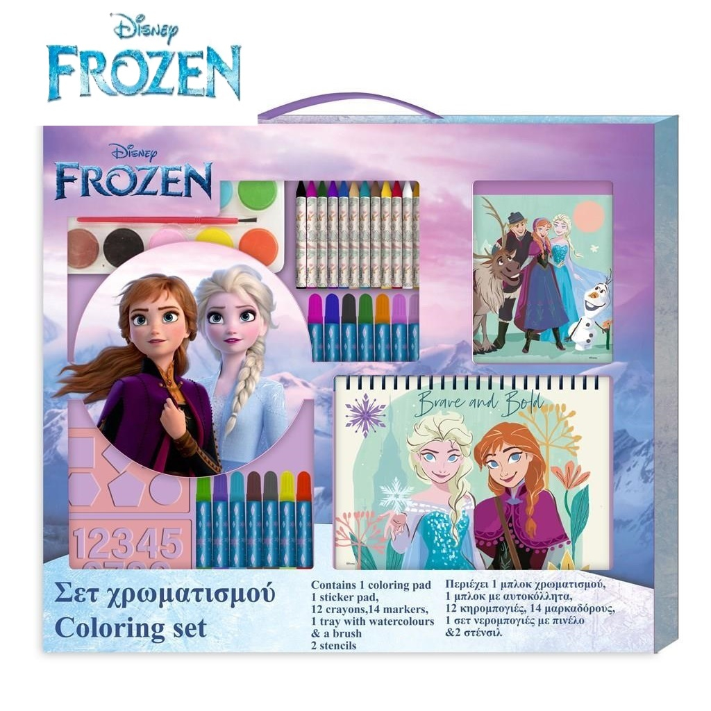 Мега Комплект за оцветяване Disney Frozen, Замръзналото кралство, подаръчна кутия