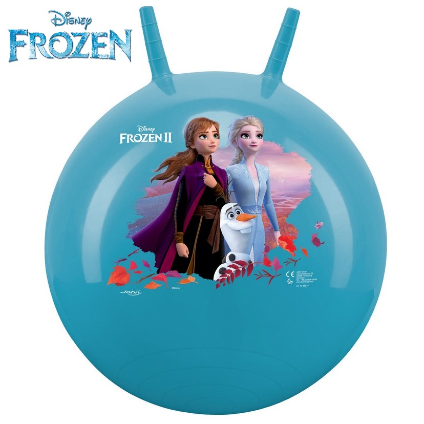 Топка за скачане Disney Frozen, 50см, с дръжки, JOHN