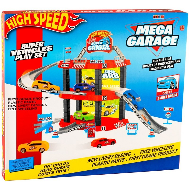 Голям паркинг с 3 нива и колички