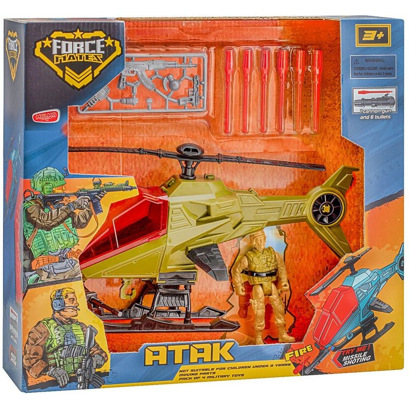 Хеликоптер с войник изстрелващ ракети