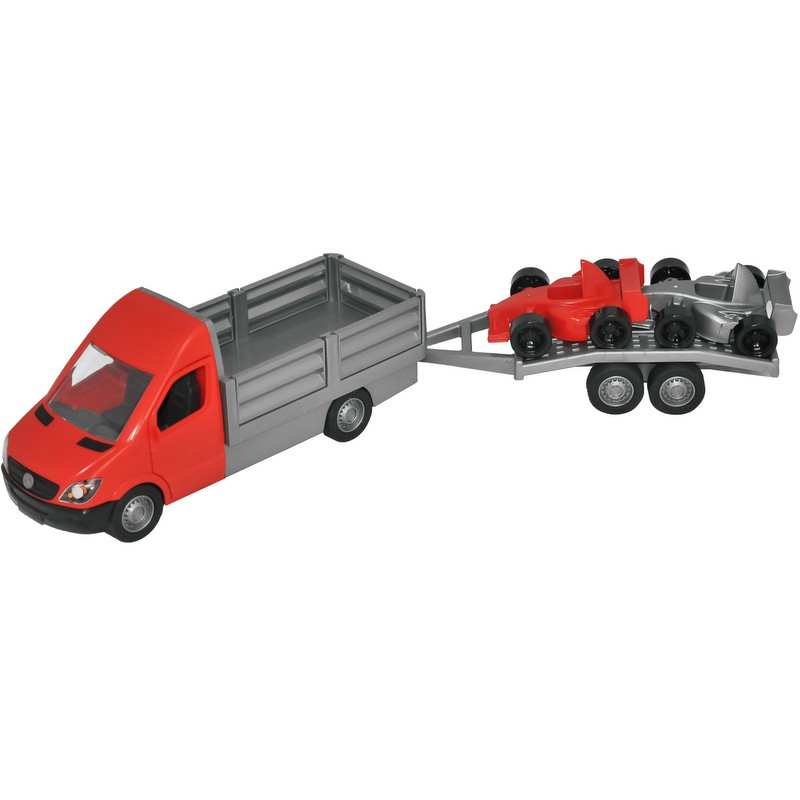 Детски камион с ремарке и две коли Мерцедес Спринтер Mercedes Sprinter