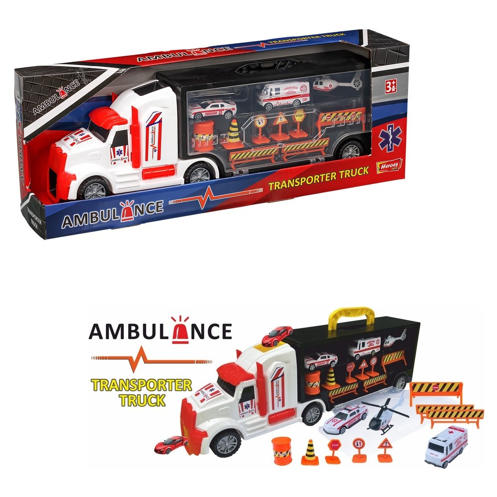 Камион куфарче с колички и писта, спешна помощ