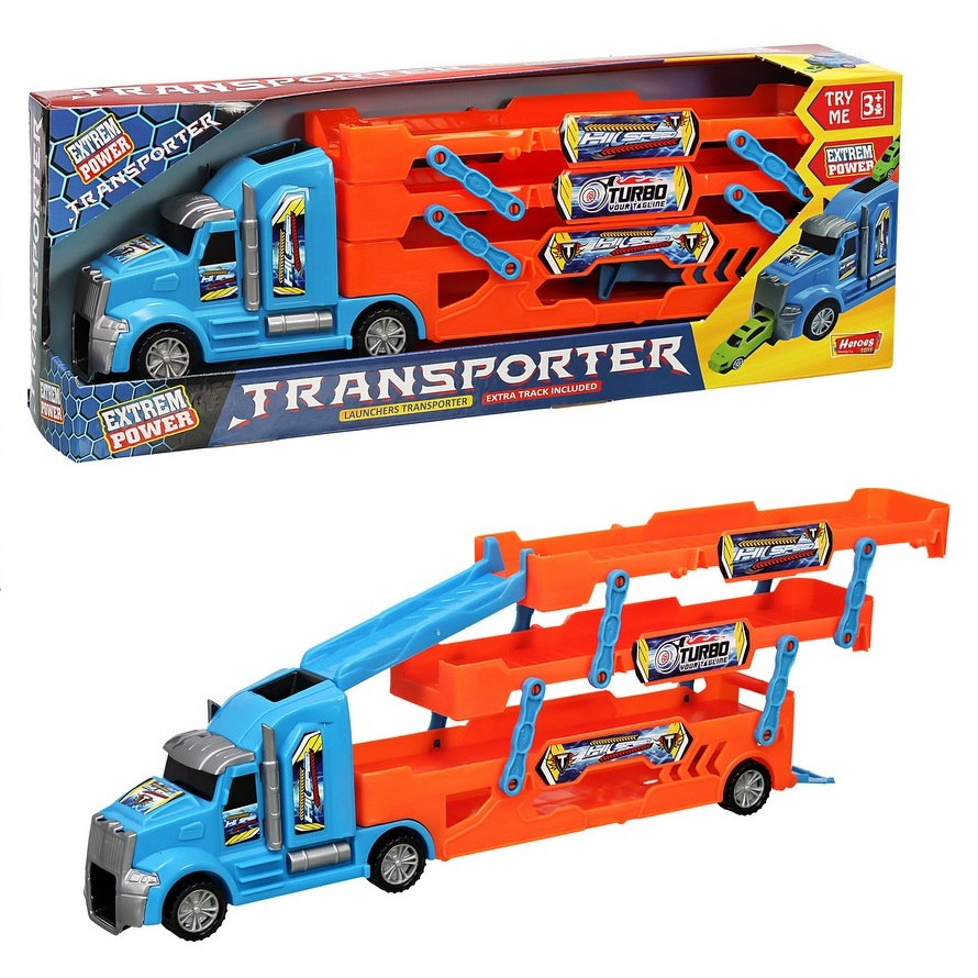 Автовоз на 3 нива, камион с писта през кабината