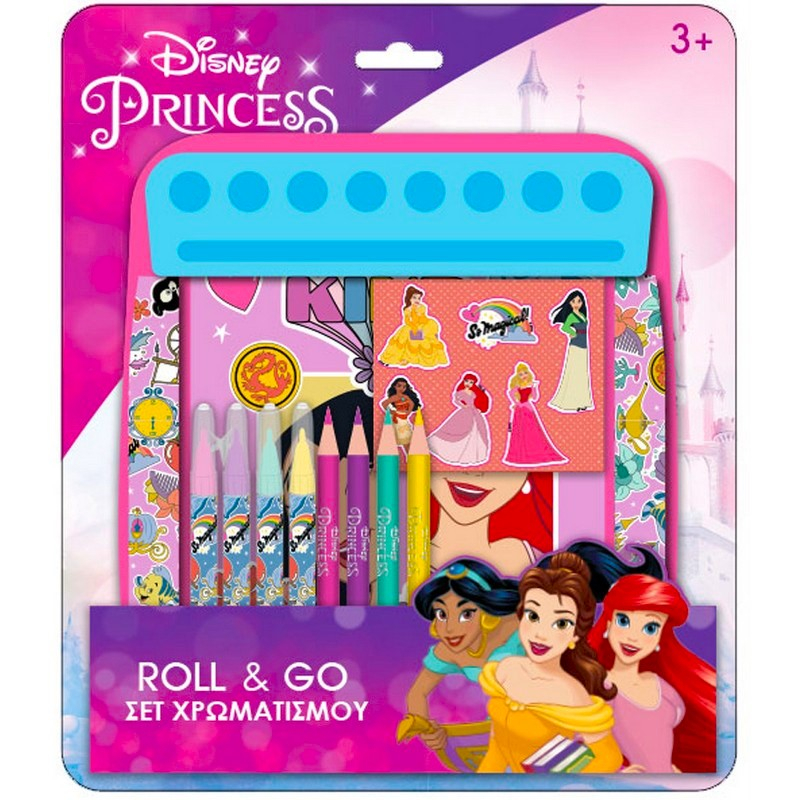 Комплект за оцветяване на Disney Princess Roll & Go, Дисни принцеси