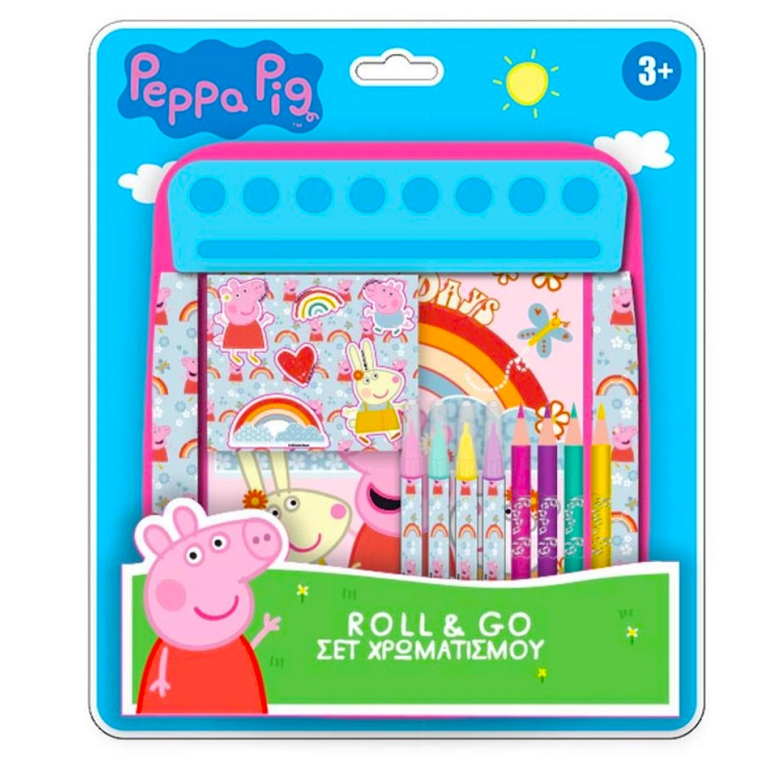 Комплект за оцветяване на Peppa Pig Roll & Go, Пепа Пиг