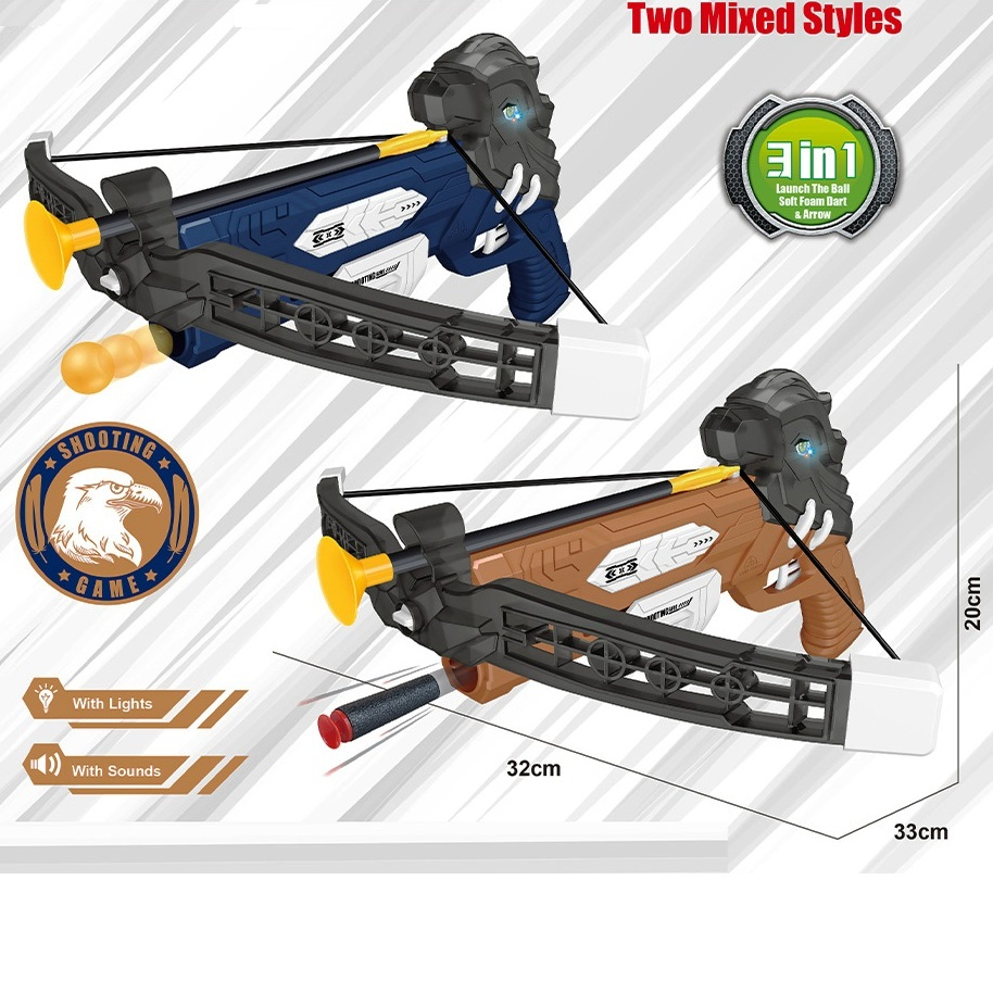 Детски арбалет със стрели, топки и патрони