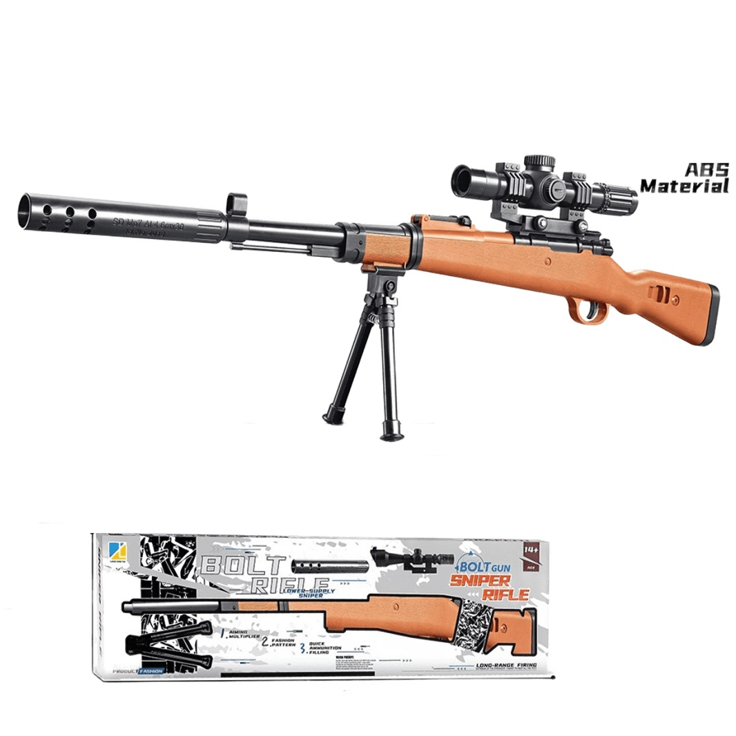 Детски снайпер с водни топчета 83 см., кафяв