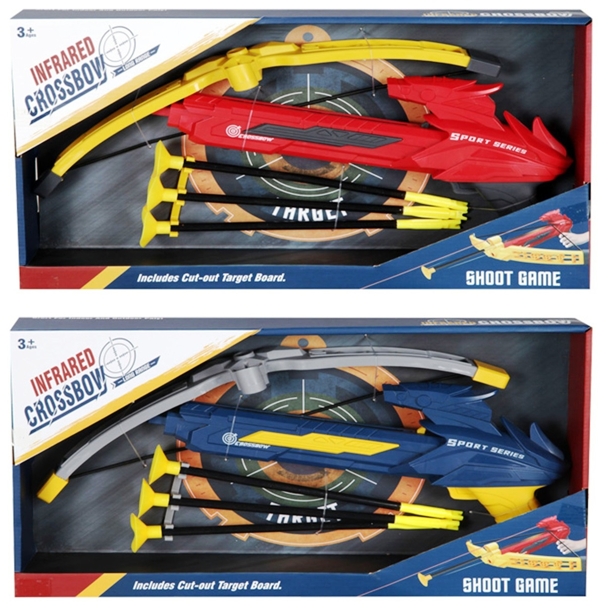 Детски арбалет с вакумни стрели и инфрачервен мерник