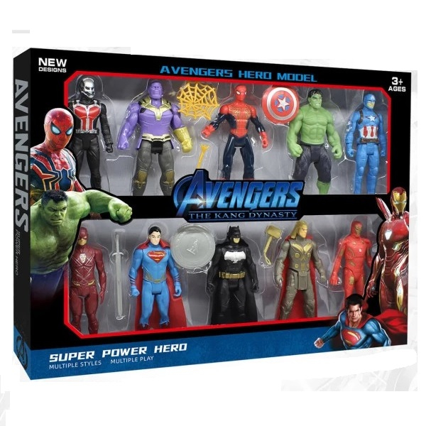 Голям комплект фигури на супергерои, 10 бр. фигурки