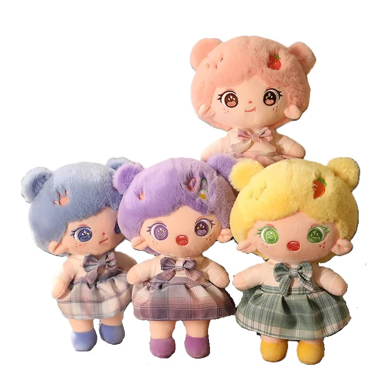 Плюшена кукла 25 см 4 цвята