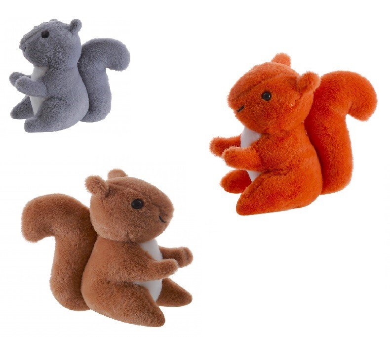 Плюшена катерица 20 см 3 цвята