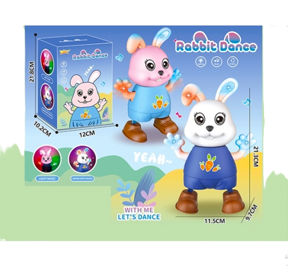 Танцуващо зайче със звук и светлини