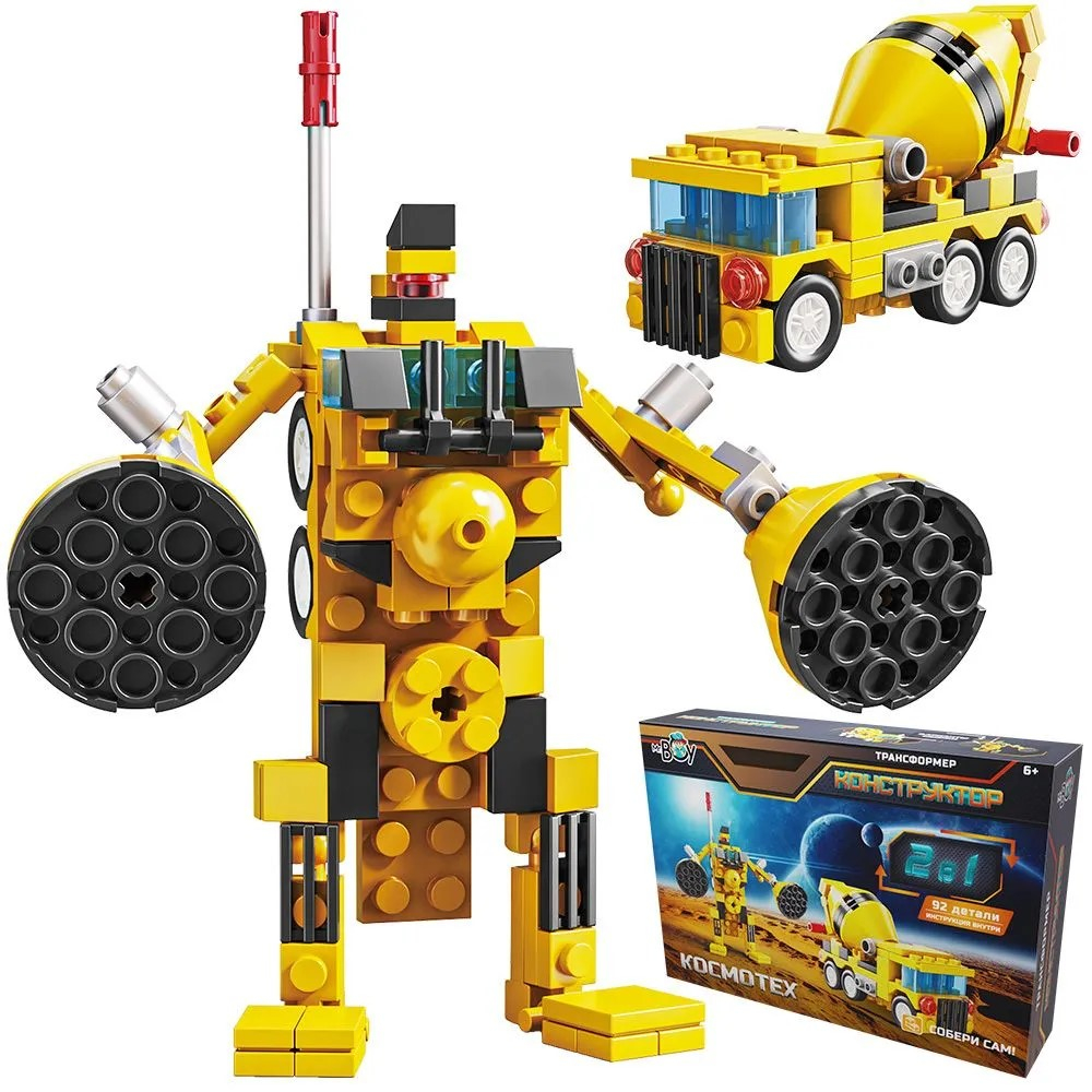 Конструктор Бетоновоз с 92 части и Pull-back функция