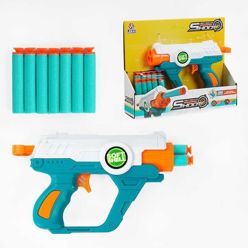 Механичен пистолет с 3 гнезда за меки стрели