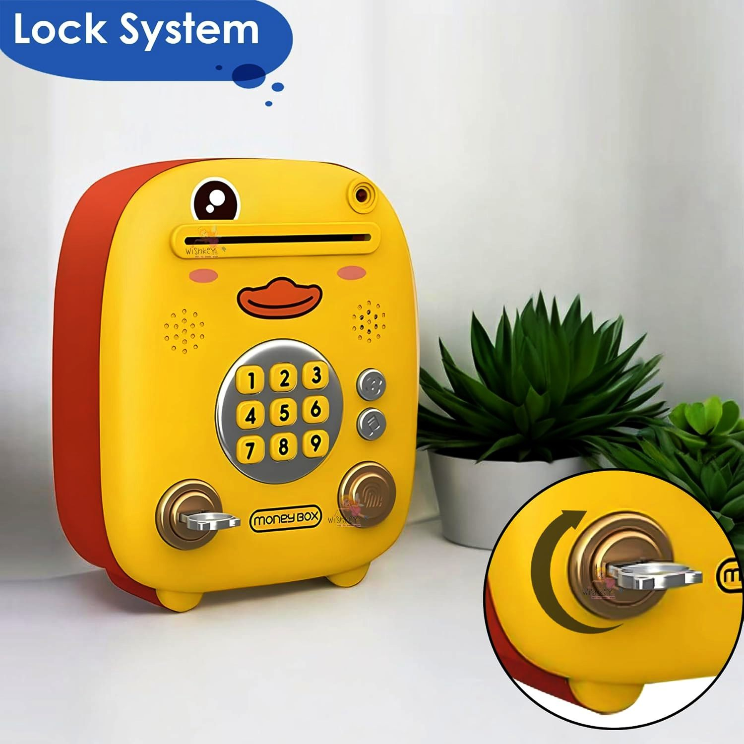 Касичка пате, Музикална, отключване с ключ