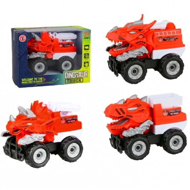 Инерционен камион Дино, червен