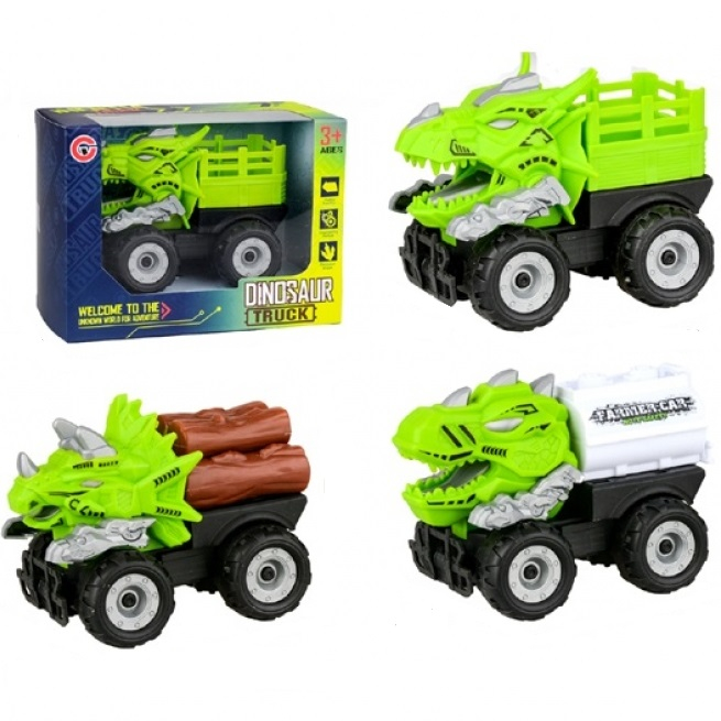 Инерционен камион Дино, светло зелен