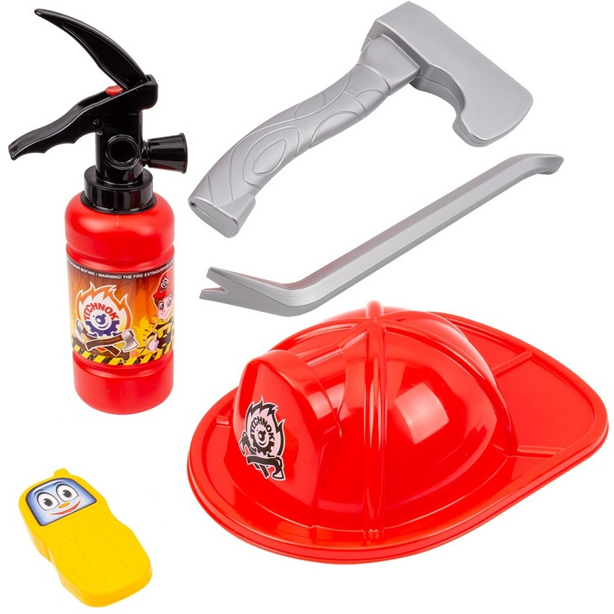 Детски пожарникарски комплект, пожарогасител пръскащ вода