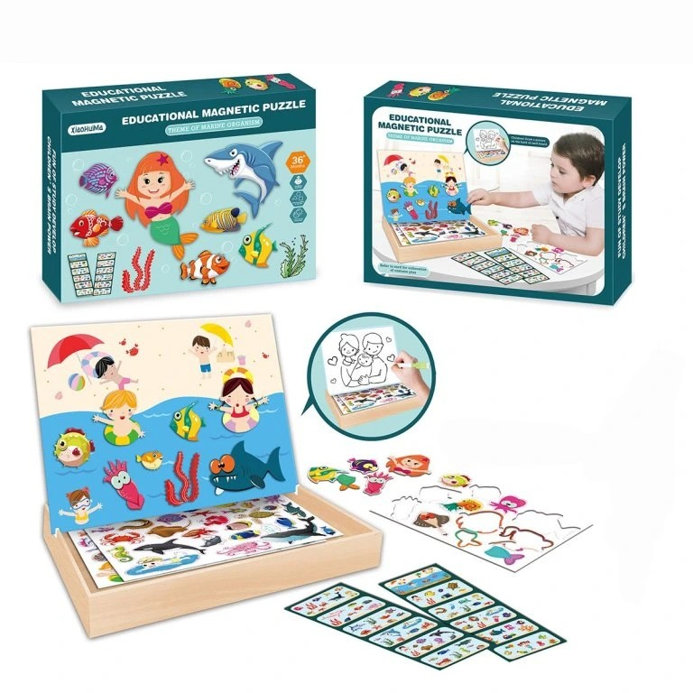 Магнитен пъзел Морски свят 73 части