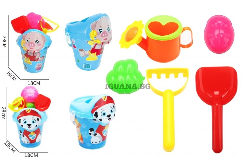 Кофичка за пясък с инструменти PAW PATROL/Прасенца