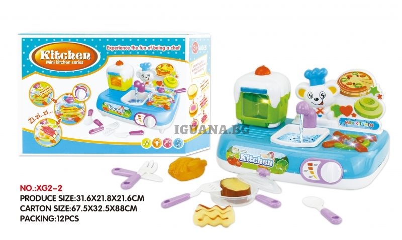 Детски готвещ котлон с течаща вода, 12 части
