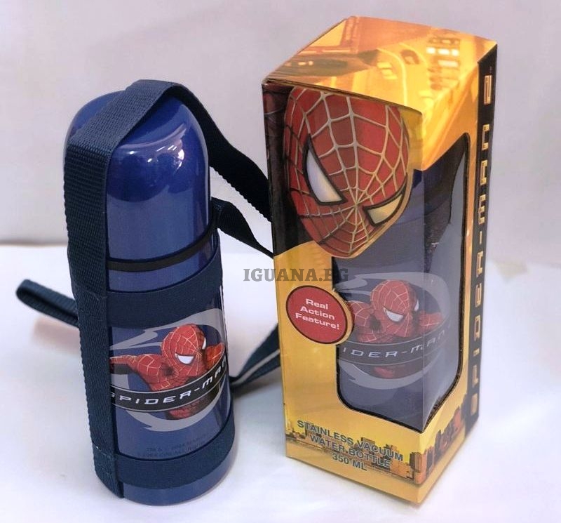 Термос 350мл Супергероя Паяк с презрамка и сигурно затваряне Спайдър-мен
