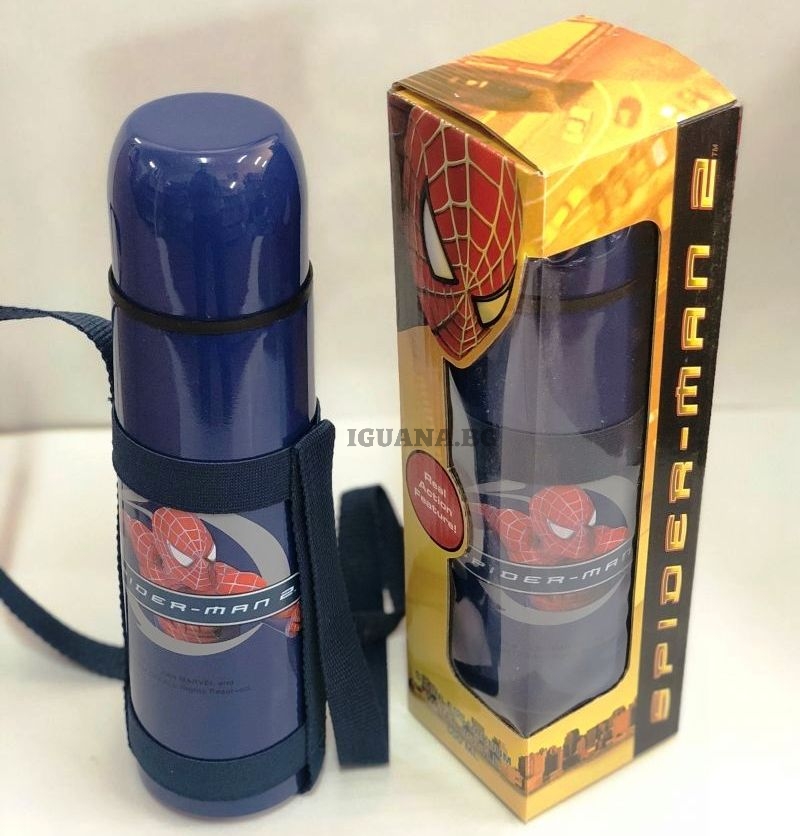Термос 500мл Супергероя Паяк с презрамка и сигурно затваряне