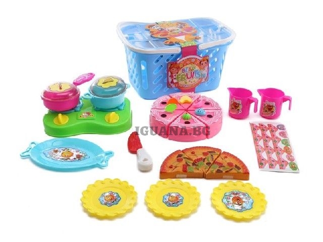 Комплект за сладкиши в кошница