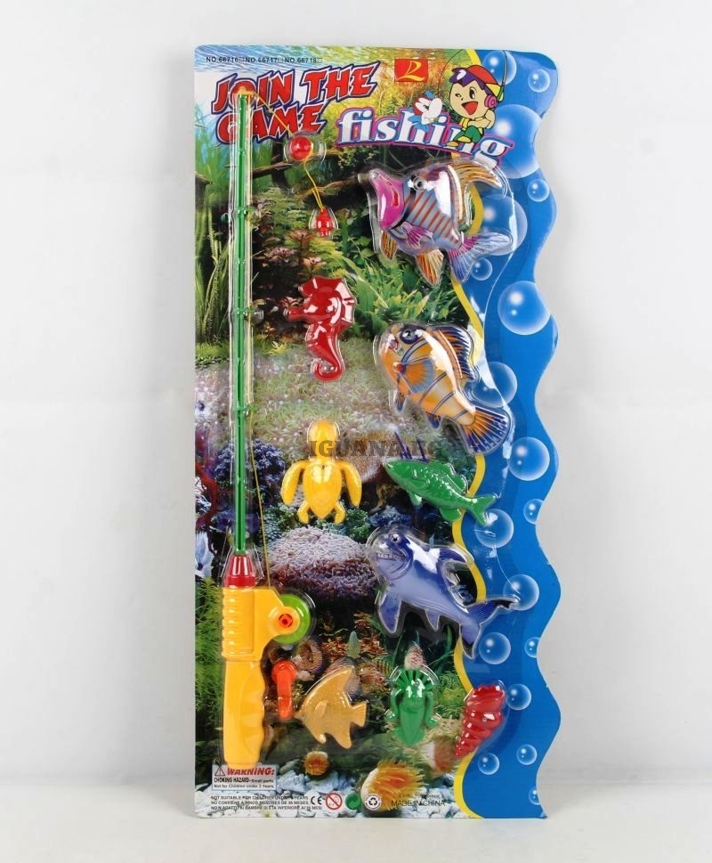 Комплект за риболов - въдица с морски животни