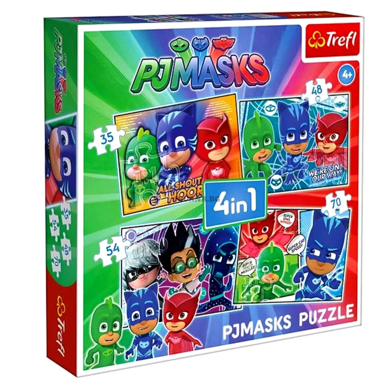 Детски пъзел 4В1  PJ MASKS Пи джей маските