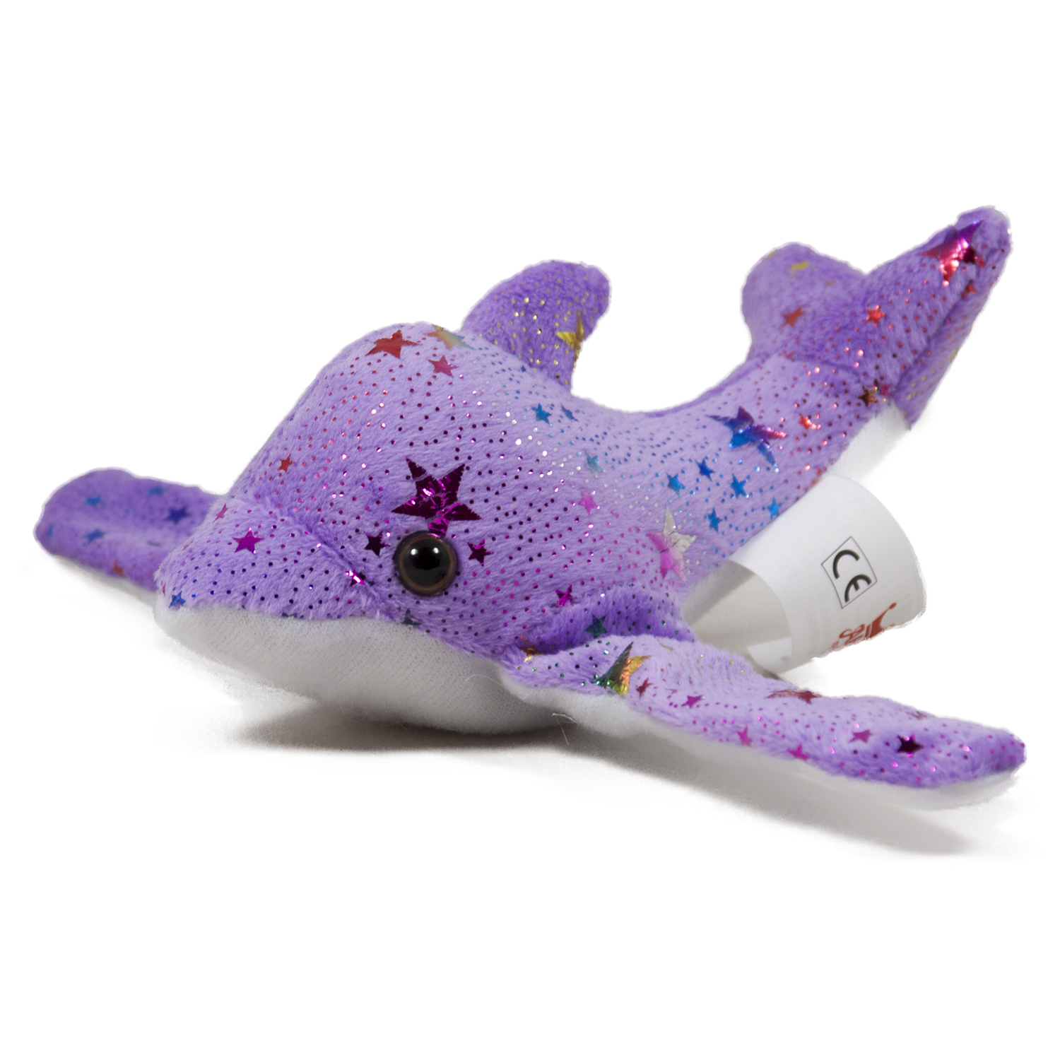 Плюшен делфин на гривна Лилав, 15х7 см