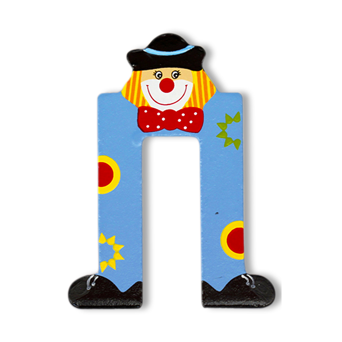 Декоративна дървена буква - П Червен, 7.5 х 9.5