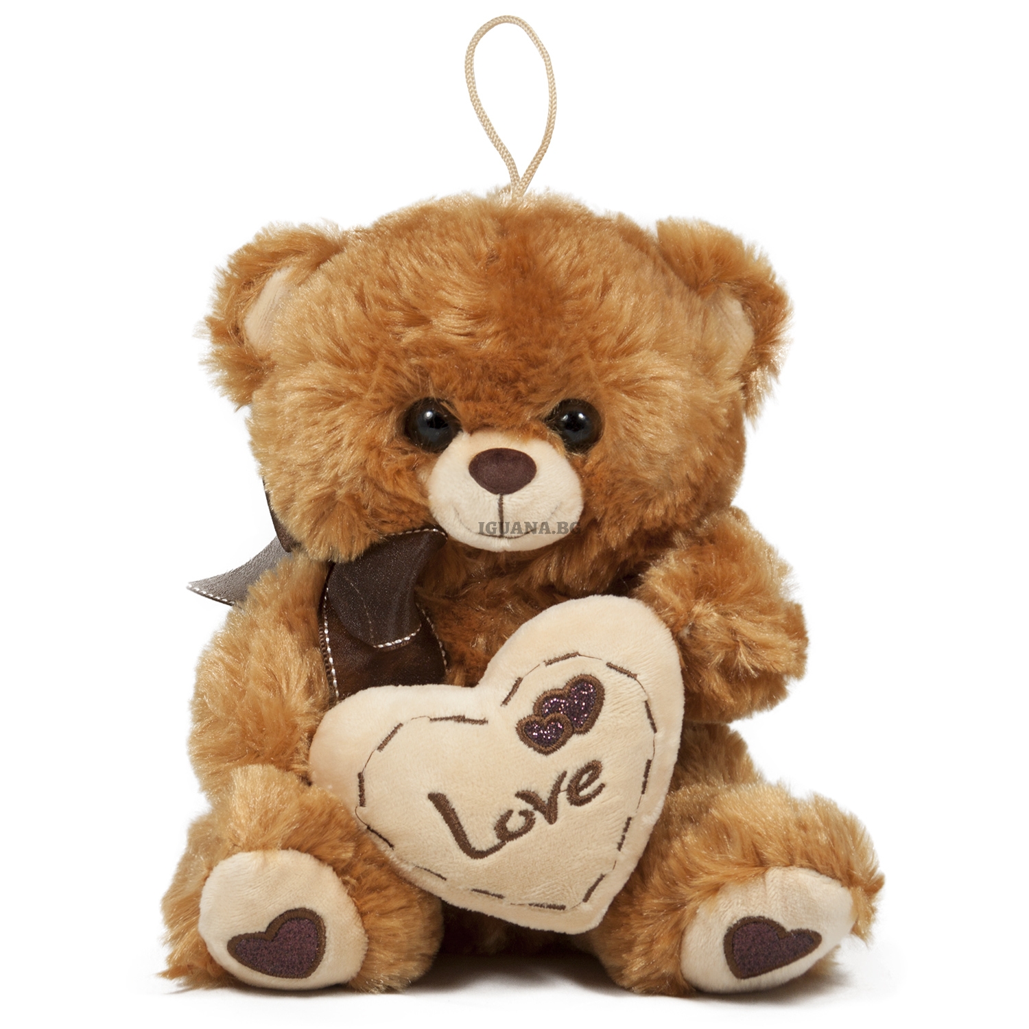 Меченце със сърце Love, 20см в три цвята