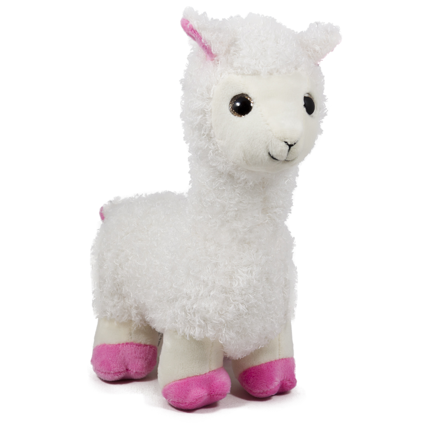 Плюшена лама Бял, 27см