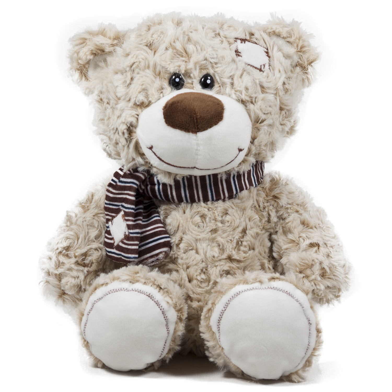 Мече с шал Бежов 25 см