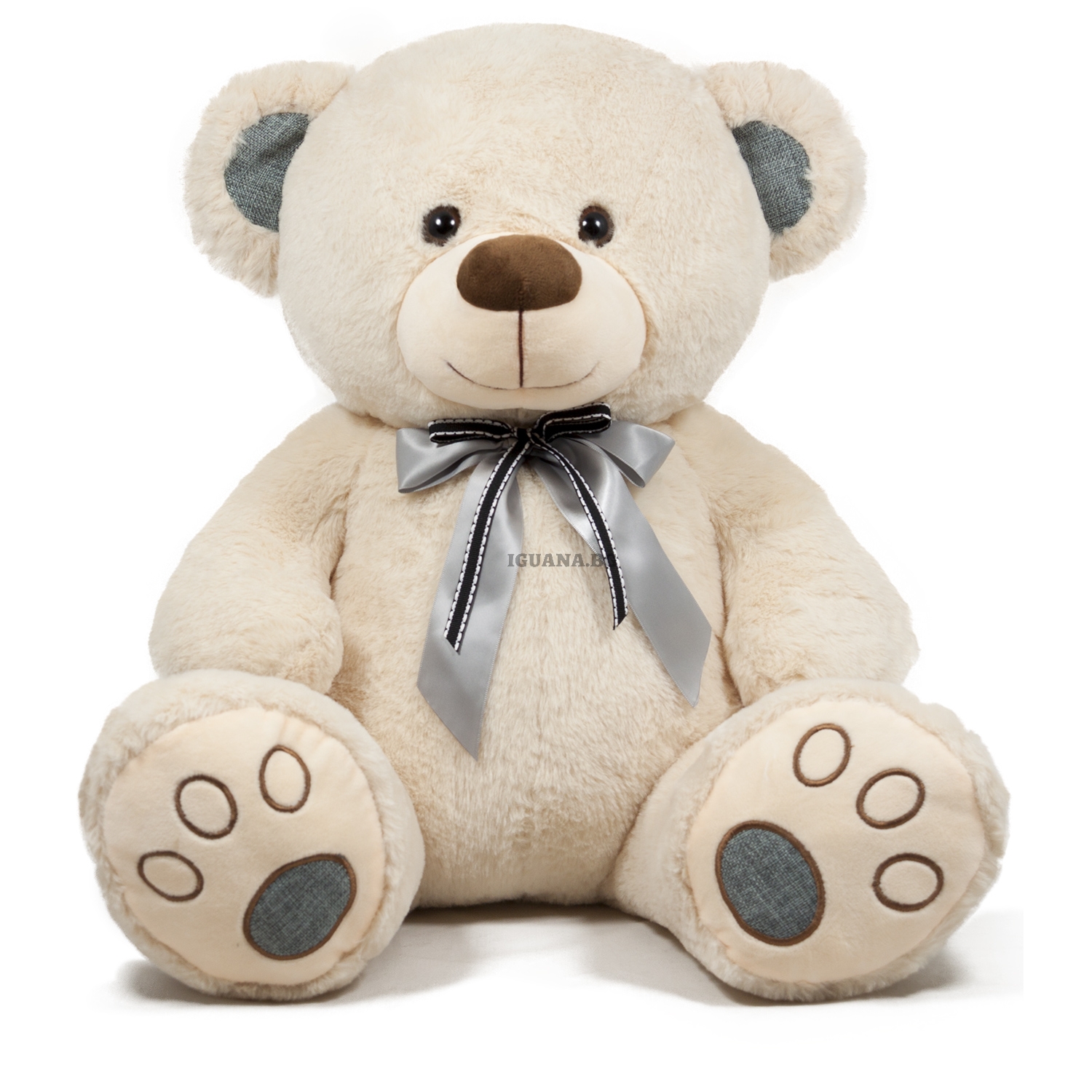 Мече с двойна панделка 50см в два цвята