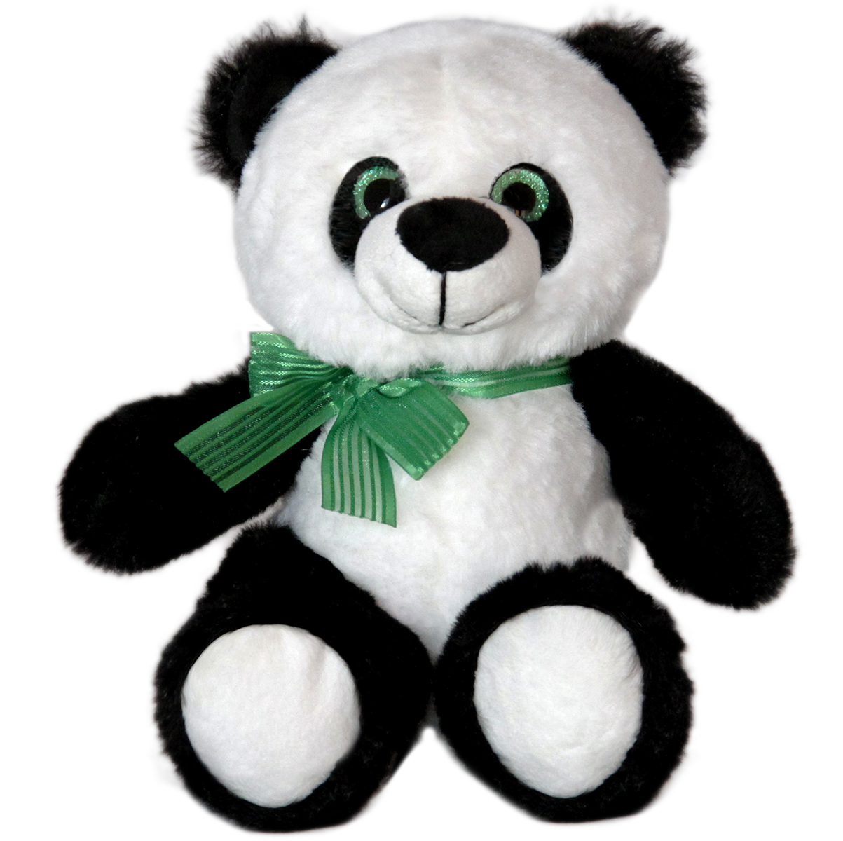 Панда със зелена панделка, 18см