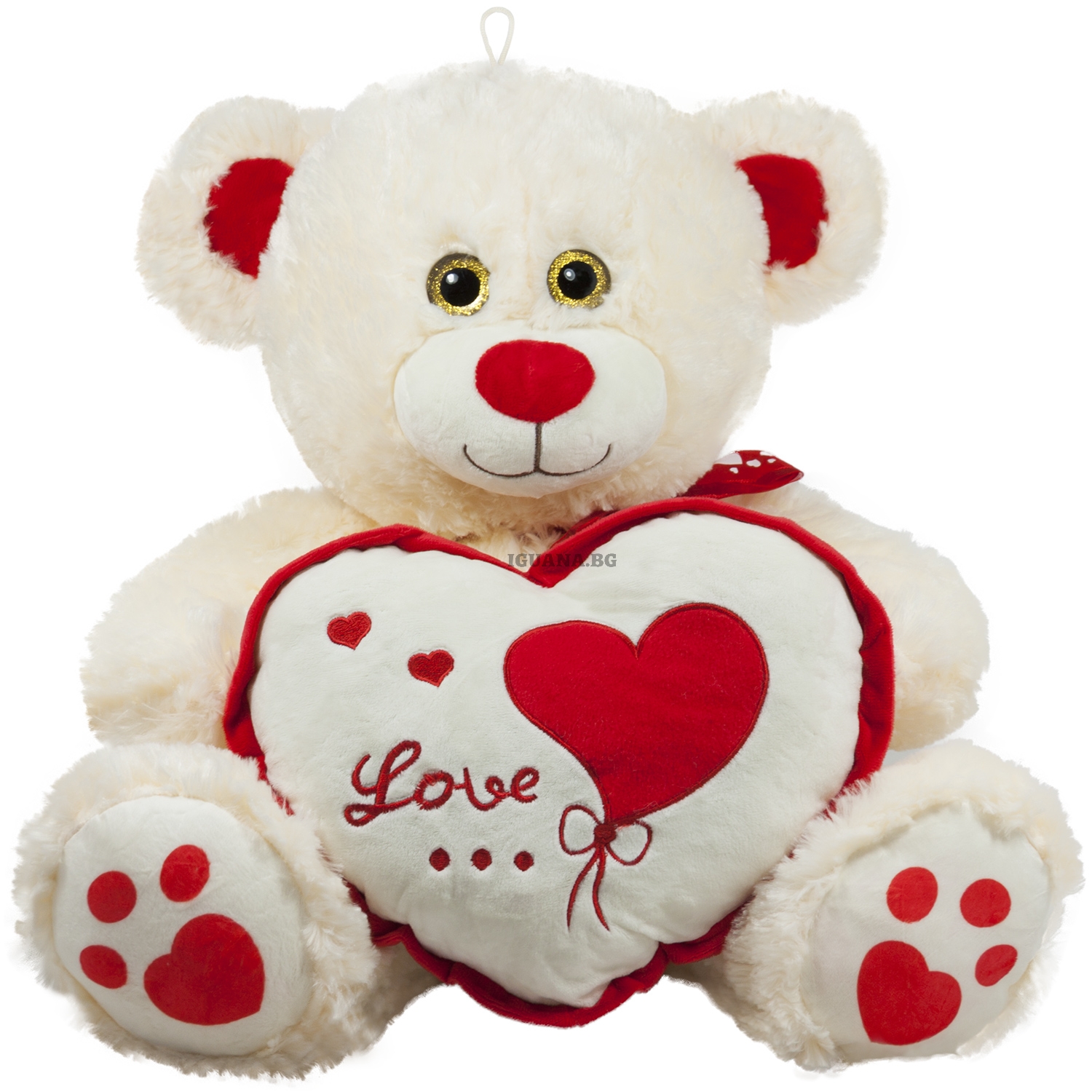 Мече държащо сърце 45см, три вида