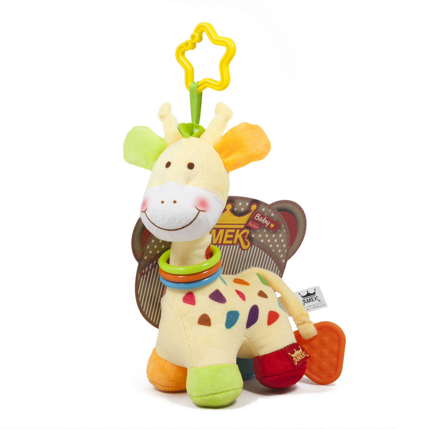 Бебешка играчка жирафче, 26см