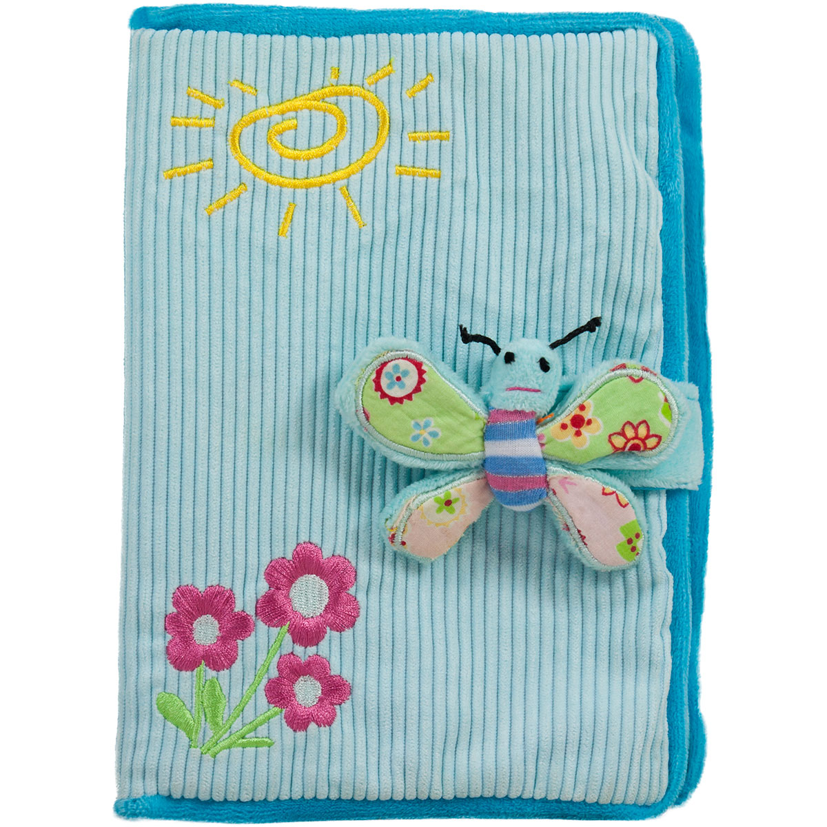 Джинсов тефтер с пеперуда Син, 22см