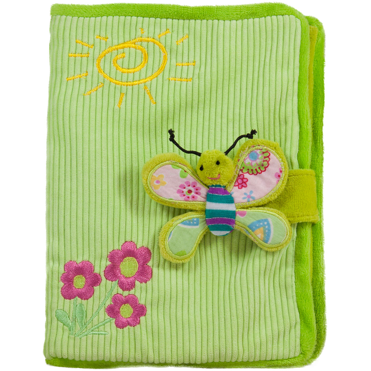 Джинсов тефтер с пеперуда Зелен, 22см